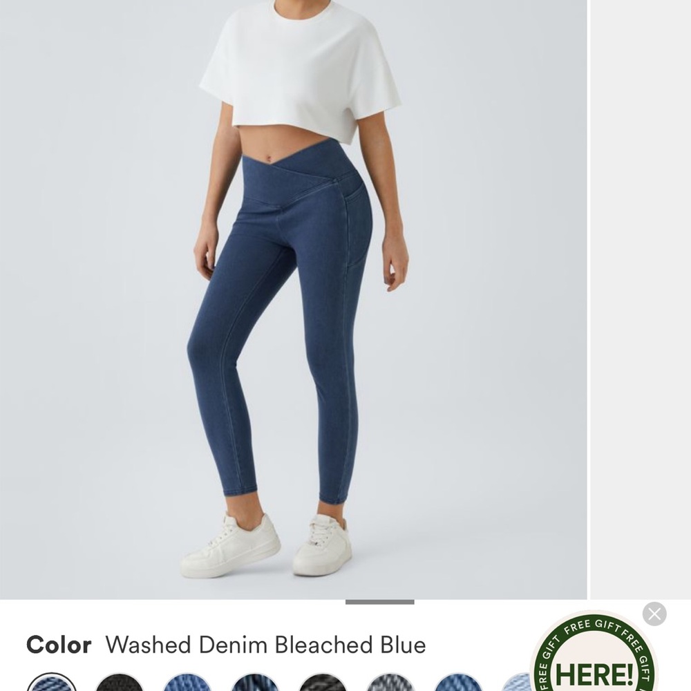 Halara 7/8 crossover jeans NWT
